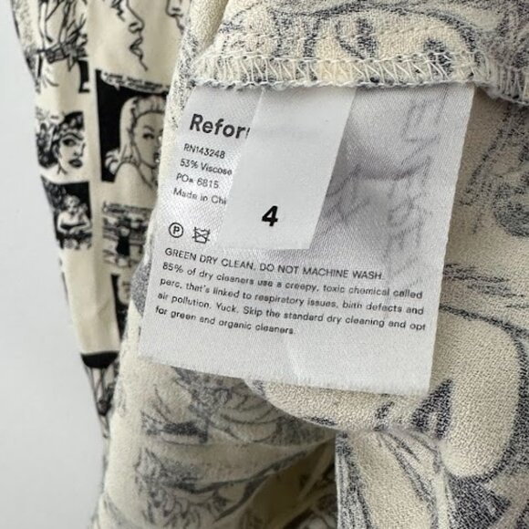 Reformation Comic Book Women's Mini Dress Size 4 - Picture 4 of 4
